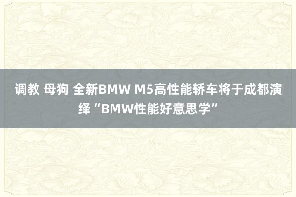 调教 母狗 全新BMW M5高性能轿车将于成都演绎“BMW性能好意思学”