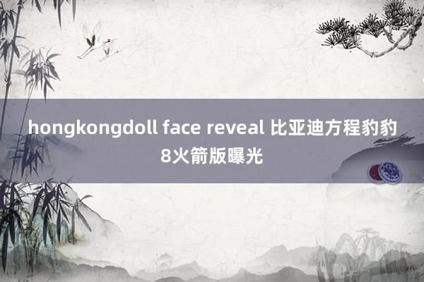 hongkongdoll face reveal 比亚迪方程豹豹8火箭版曝光