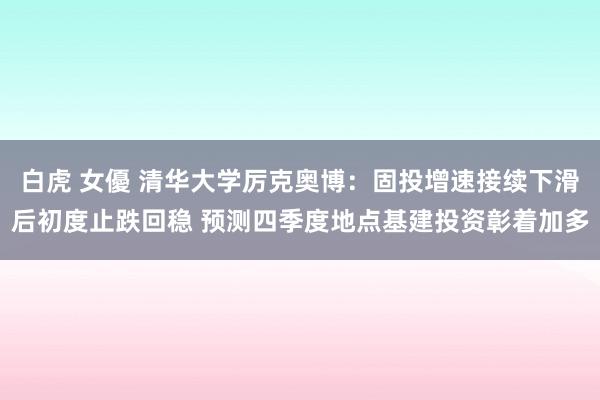 白虎 女優 清华大学厉克奥博：固投增速接续下滑后初度止跌回稳 预测四季度地点基建投资彰着加多