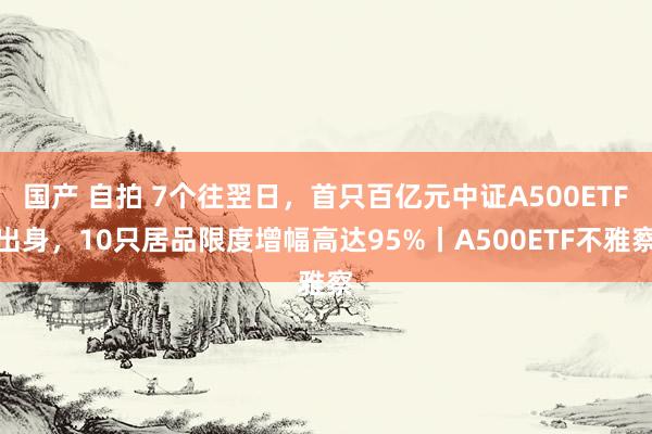 国产 自拍 7个往翌日，首只百亿元中证A500ETF出身，10只居品限度增幅高达95%丨A500ETF不雅察