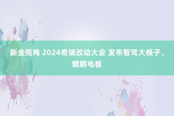 新金瓶梅 2024奇瑞改动大会 发布智驾大模子、鲲鹏电板