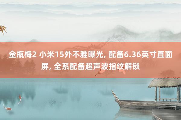 金瓶梅2 小米15外不雅曝光， 配备6.36英寸直面屏， 全系配备超声波指纹解锁