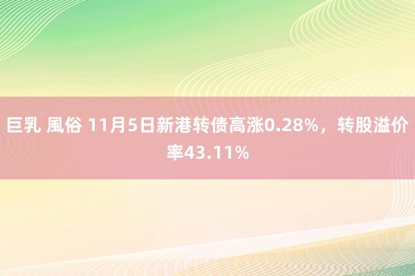 巨乳 風俗 11月5日新港转债高涨0.28%，转股溢价率43.11%