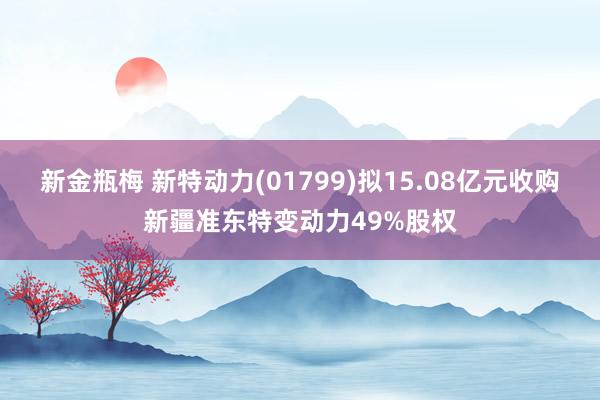 新金瓶梅 新特动力(01799)拟15.08亿元收购新疆准东特变动力49%股权