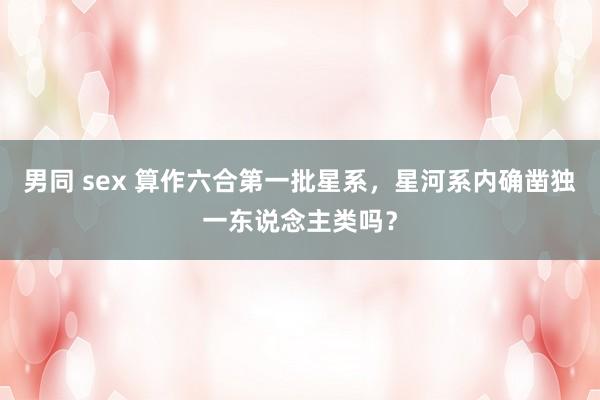 男同 sex 算作六合第一批星系，星河系内确凿独一东说念主类吗？