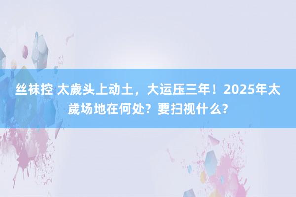 丝袜控 太歲头上动土，大运压三年！2025年太歲场地在何处？要扫视什么？