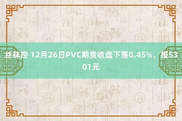 丝袜控 12月26日PVC期货收盘下落0.45%，报5301元