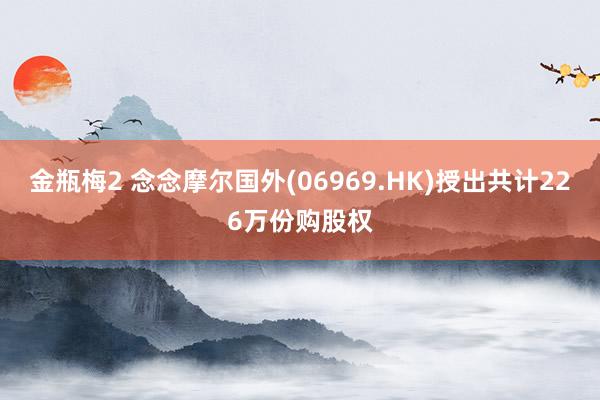 金瓶梅2 念念摩尔国外(06969.HK)授出共计226万份购股权