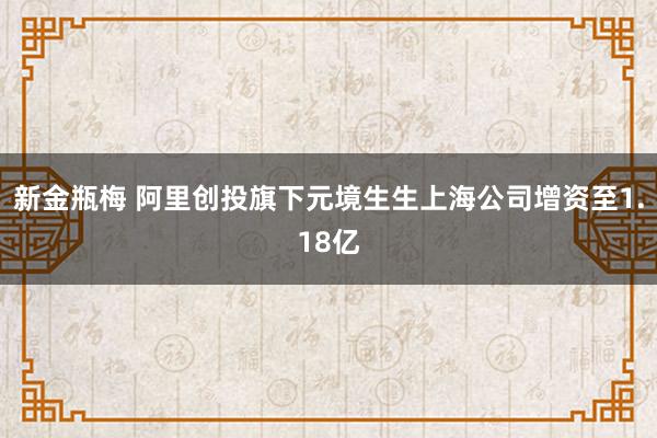 新金瓶梅 阿里创投旗下元境生生上海公司增资至1.18亿