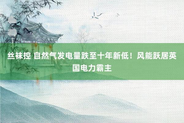 丝袜控 自然气发电量跌至十年新低！风能跃居英国电力霸主